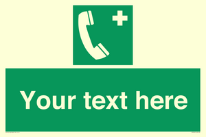 Custom Emergency Telephone sign