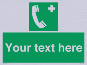 Custom Emergency Telephone sign
