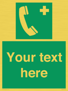 Custom Emergency Telephone sign