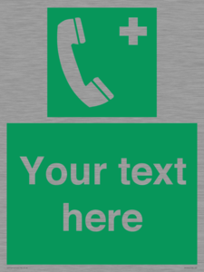 Custom Emergency Telephone sign
