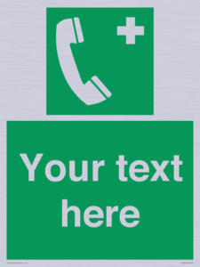 Custom Emergency Telephone sign