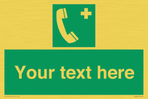 Custom Emergency Telephone sign