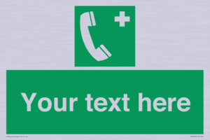 Custom Emergency Telephone sign