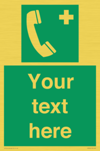 Custom Emergency Telephone sign