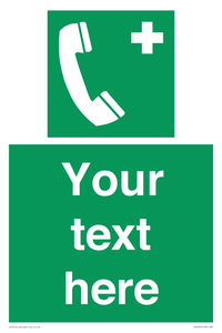 Custom Emergency Telephone Sign 