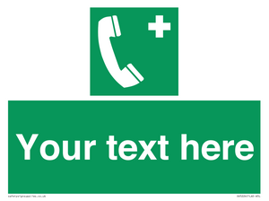 Custom Emergency Telephone sign