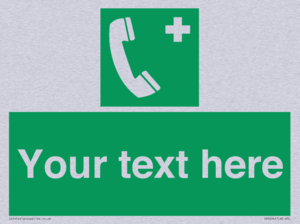 Custom Emergency Telephone sign
