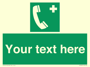 Custom Emergency Telephone sign