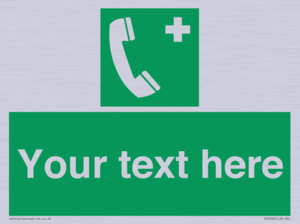 Custom Emergency Telephone sign