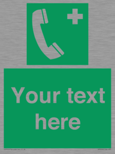 Custom Emergency Telephone sign