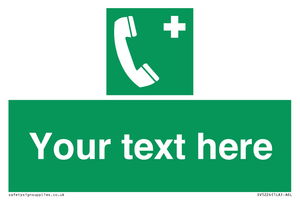 Custom Emergency Telephone sign