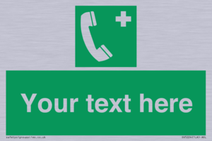 Custom Emergency Telephone sign