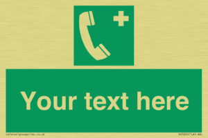 Custom Emergency Telephone sign
