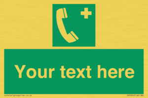 Custom Emergency Telephone sign