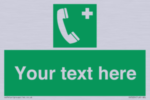 Custom Emergency Telephone sign