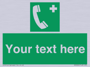 Custom Emergency Telephone sign