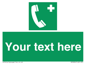 Custom Emergency Telephone sign
