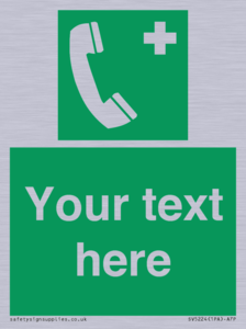 Custom Emergency Telephone sign