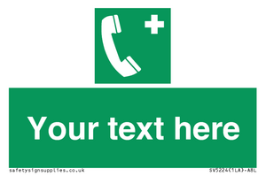 Custom Emergency Telephone sign