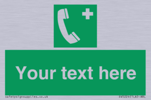 Custom Emergency Telephone sign