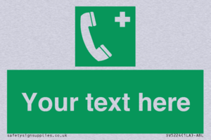 Custom Emergency Telephone sign