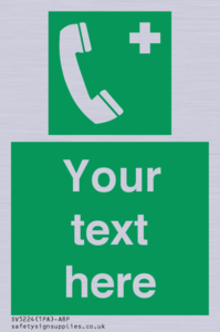 Custom Emergency Telephone sign