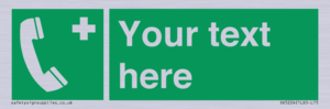 Custom Emergency Telephone sign
