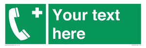 Custom Emergency Telephone sign