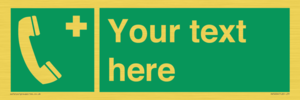 Custom Emergency Telephone sign