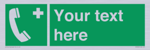 Custom Emergency Telephone sign