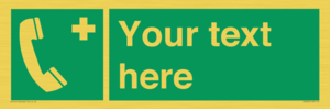 Custom Emergency Telephone sign