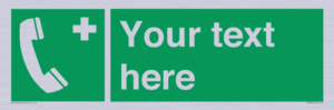 Custom Emergency Telephone sign