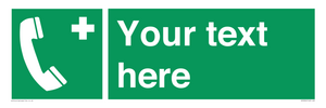 Custom Emergency Telephone sign