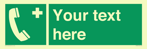 Custom Emergency Telephone sign