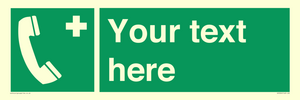 Custom Emergency Telephone sign