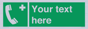 Custom Emergency Telephone sign