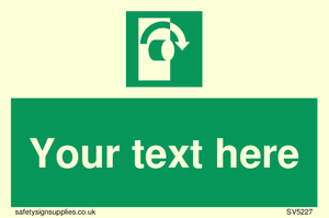 Custom Turn Clockwise Sign