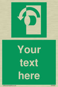 Custom Turn Anti-Clockwise Sign