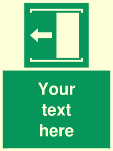 Custom Slide to Open Sign