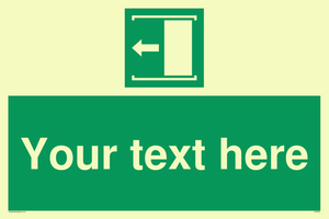 Custom Slide to Open Sign