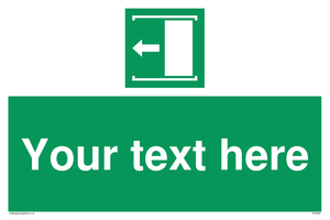 Custom Slide to Open Sign