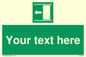 Custom Slide to Open Sign