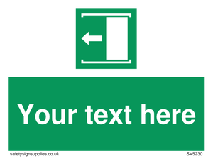 Custom Slide to Open Sign