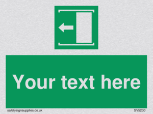 Custom Slide to Open Sign