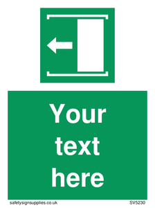 Custom Slide to Open Sign