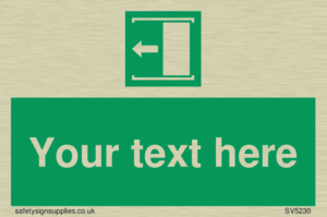 Custom Slide to Open Sign