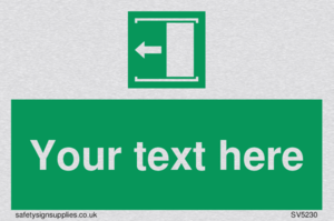 Custom Slide to Open Sign