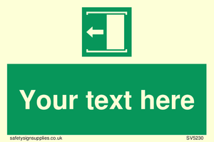 Custom Slide to Open Sign