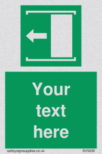 Custom Slide to Open Sign