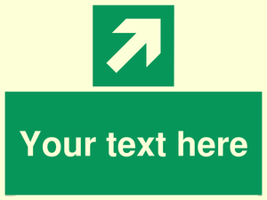 Custom Arrow Top Right Sign